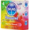 CONDONES SKINS - PAQUETE DE 4 CONDONES PREMIUM MULTISABORES