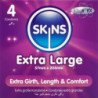 SKINS - PAQUETE DE 4 CONDONES PREMIUM EXTRAGRANDES