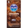 SKINS - PAQUETE DE 8 CONDONES PREMIUM SABOR CHOCOLATE