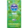 SKINS - PAQUETE DE 8 CONDONES PREMIUM CON SABOR A MENTA