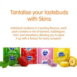 CONDONES SKINS - PAQUETE DE 8 CONDONES PREMIUM MULTISABORES