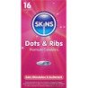 CONDONES PREMIUM SKINS - DOTS & RIBS, PAQUETE DE 16