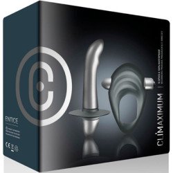 CLIMAXIMUM - KIT ENTICE ANILLO PARA EL PENE + VIBRADOR DE PRÓSTATA PARA PRINCIPIANTES