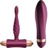CLIMAXIMUM - KIT DE ATREVIMIENTO VIBRADOR RETORCIDO + TAPÓN ANAL PARA PRINCIPIANTES