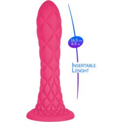 SILEXD - DILDO DE ENSUEÑO FANTASÍA LÍQUIDO DE SILICONA TERMOREACTIVA FUCSIA 18,5 CM