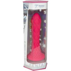 SILEXD - DILDO DE ENSUEÑO FANTASÍA LÍQUIDO DE SILICONA TERMOREACTIVA FUCSIA 18,5 CM
