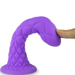 SILEXD - DILDO DE ENSUEÑO FANTASÍA LÍQUIDO DE SILICONA TERMOREACTIVA VIOLETA 18,5 CM