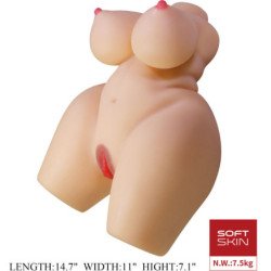 CRAZY BULL - GRACE TORSO FEMENINO REALISTA VAGINA Y ANO 7,5 KG