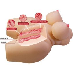 CRAZY BULL - GRACE TORSO FEMENINO REALISTA VAGINA Y ANO 7,5 KG