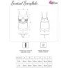 LIVCO CORSETTI FASHION - SENSUAL SNOWFLAKE LC 90603 CAMISETA NAVIDEÑA + TANGA + DIADEMA S/M