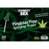 DIABLO GOLOSO - 50 PIRULETAS CON FORMA DE PENE Y AROMA DE CANNABIS