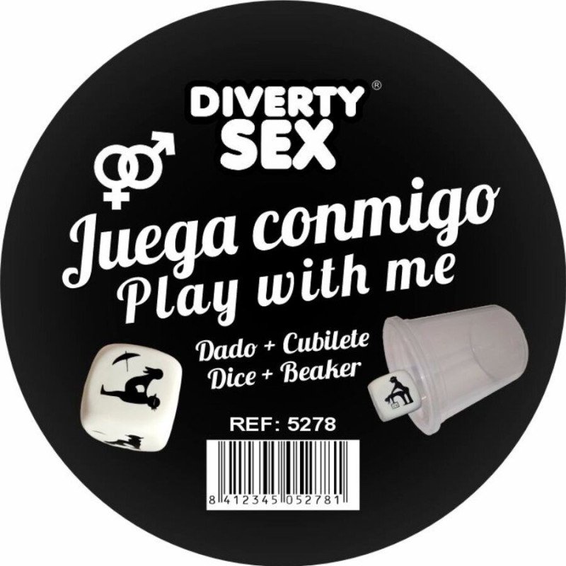 DIABLO PICANTE - DADOS DUROS BLANCOS CON POSICIONES Y CUBO