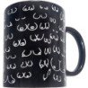 DIABLO PICANTE - TAZA CON FORMA DE TETAS NEGRA 370 ML