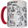 DIABLO PICANTE - TAZA BLANCA CON POSICIONES DEL KAMASUTRA Y ASA ROJA 370 ML