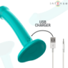 VIBRADOR INTENSO KATIE CON VENTOSA, 10 VIBRACIONES, AZUL, CONTROL REMOTO