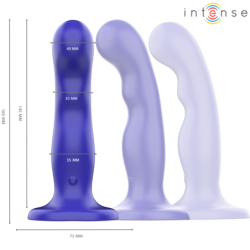 VIBRADOR INTENSO - CORTO CON VENTOSA Y CONTROL REMOTO AZUL