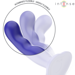 VIBRADOR INTENSO - CORTO CON VENTOSA Y CONTROL REMOTO AZUL