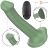 VIBRADOR INTENSO BECCA CON VENTOSA, 10 VIBRACIONES, COLOR VERDE, CONTROL REMOTO
