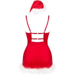 LIVCO CORSETTI FASHION - AGETHE LC 90607 CAMISA + TANGA + GORRO NAVIDEÑO L/XL