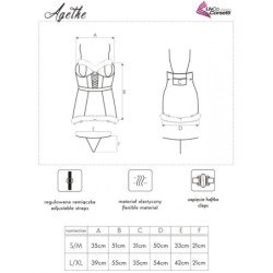 LIVCO CORSETTI FASHION - AGETHE LC 90607 CAMISA + TANGA + GORRO NAVIDEÑO L/XL