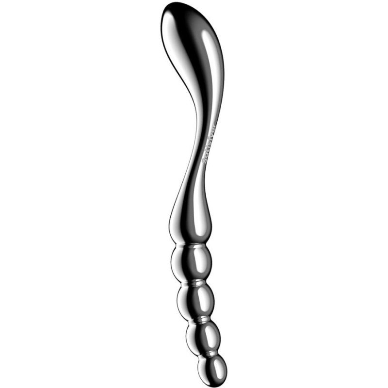 SATISFYER - DILDO DE ACERO INOXIDABLE DE DOBLE EXTREMO STAR FORCE 1