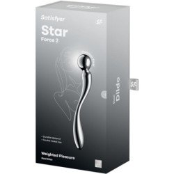 SATISFYER - STAR FORCE 2 DILDO ACERO INOXIDABLE DOBLE USO