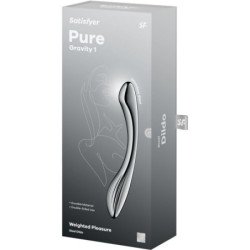 SATISFACTOR - PURE GRAVITY 1 DILDO DE ACERO INOXIDABLE DE DOBLE EXTREMO