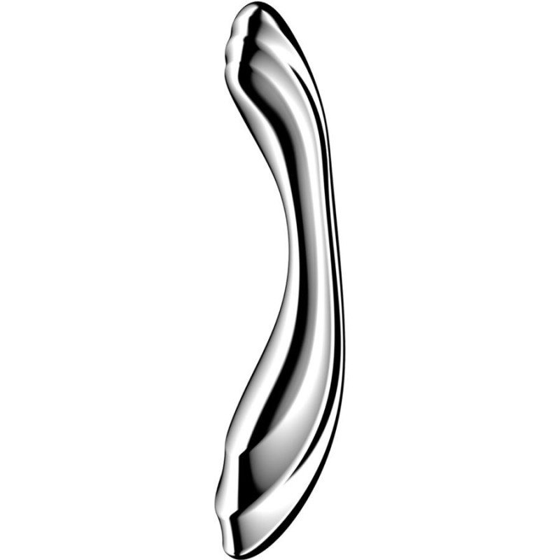 SATISFACTOR - DILDO DE DOBLE EXTREMO DE ACERO INOXIDABLE PURE GRAVITY 2