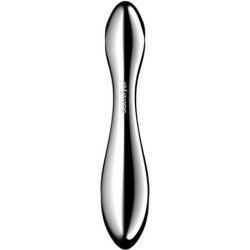 SATISFACTOR - DILDO DE DOBLE EXTREMO DE ACERO INOXIDABLE PURE GRAVITY 2