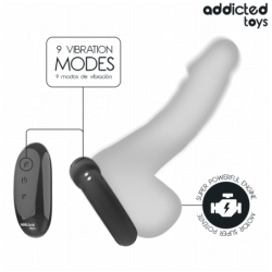JUGUETES PARA ADICTOS - ANILLO VIBRATORIO PARA PENE CON EFECTO DE CALOR Y CONTROL REMOTO