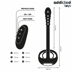 ADDICTED TOYS - ANILLO PENE VIBRADOR PUNTO·P CONTROL REMOTO