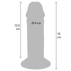 GET REAL - DONG DE TPE DE DOBLE DENSIDAD GRUESO DE LUJO DE 15 CM