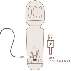 ROCKS-OFF - MINI VARITA RECARGABLE 16 FUNCIONES FUCSIA