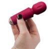 ROCKS-OFF - MINI VARITA RECARGABLE CON 16 FUNCIONES, COLOR ROJO AZALEA