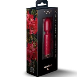 ROCKS-OFF - MINI VARITA RECARGABLE CON 16 FUNCIONES, COLOR ROJO AZALEA