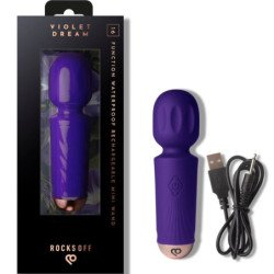 ROCKS-OFF - MINI VARITA RECARGABLE DE 16 FUNCIONES VIOLET DREAM