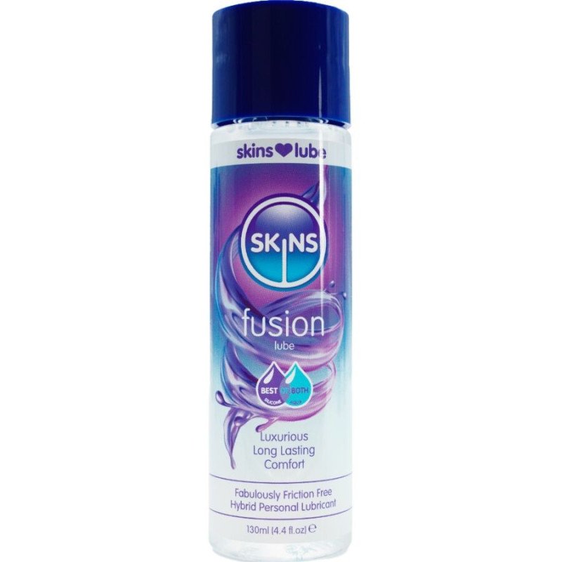 SKINS - LUBRICANTE HÍBRIDO FUSION A BASE DE AGUA Y SILICONA 130 ML