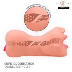 TOQUE PROFUNDO E INTENSO - MASTURBADOR DE DOBLE BOCA Y VAGINA RILEY