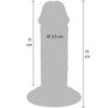 GET REAL - DONG DE TPE DE DOBLE DENSIDAD GRUESO DE LUJO DE 13 CM