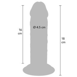 GET REAL - DONG DE TPE DE DOBLE DENSIDAD GRUESO DE LUJO DE 18 CM