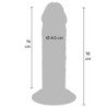 GET REAL - DONG DE TPE DE DOBLE DENSIDAD GRUESO DE LUJO DE 18 CM