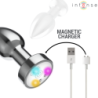 INTENSO - TAPÓN ANAL METÁLICO VIBRATORIO CON LUCES LED Y CONTROL REMOTO - TALLA S