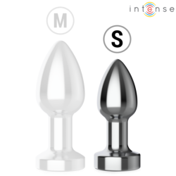 INTENSO - TAPÓN ANAL METÁLICO VIBRATORIO CON LUCES LED Y CONTROL REMOTO - TALLA S