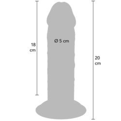 GET REAL - DONG DE TPE DE DOBLE DENSIDAD GRUESO DE LUJO DE 20 CM