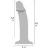 SÉ REAL - DILDO VIBRATORIO DE SILICONA REALISTA TRANSPARENTE DE 19,5 CM