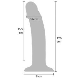 GET REAL - DILDO REALISTA VIBRADOR DE SILICONA MORADO 19.5 CM