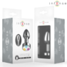 INTENSO - TAPÓN ANAL METÁLICO VIBRATORIO CON LUCES LED Y CONTROL REMOTO - TALLA M