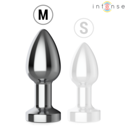 INTENSO - TAPÓN ANAL METÁLICO VIBRATORIO CON LUCES LED Y CONTROL REMOTO - TALLA M