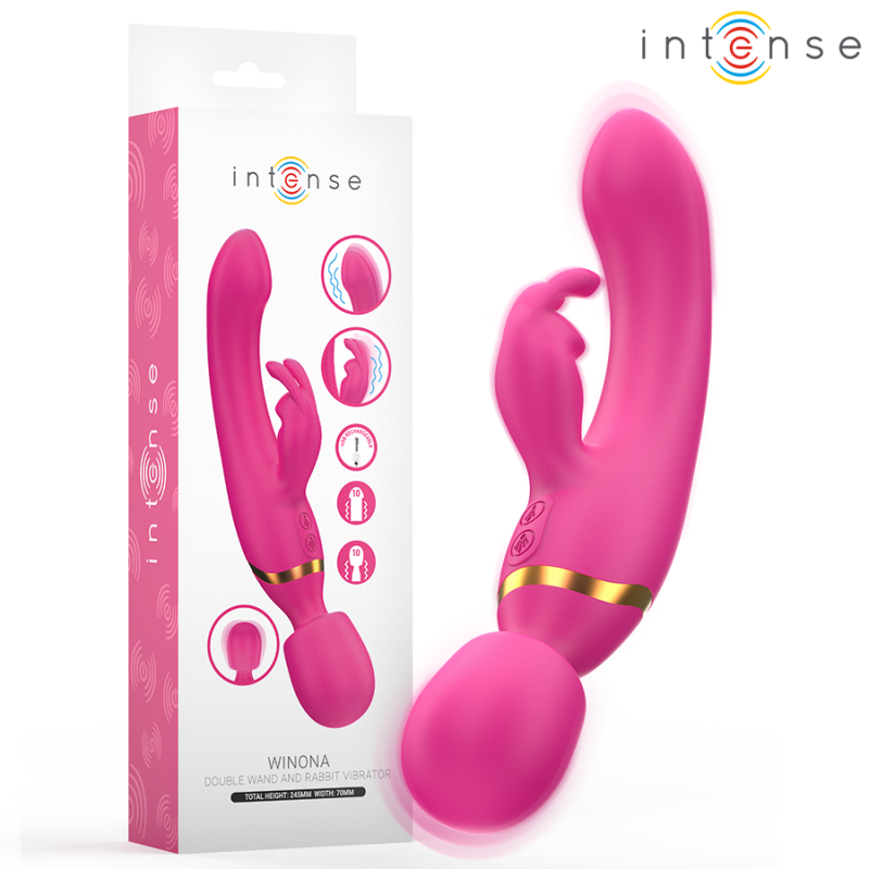 INTENSO - VIBRADOR DOBLE WINONA CONEJO Y VARITA