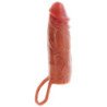GET REAL - FUNDA DE SILICONA HIDRATADA PARA PENE COLOR CARAMELO 16 CM